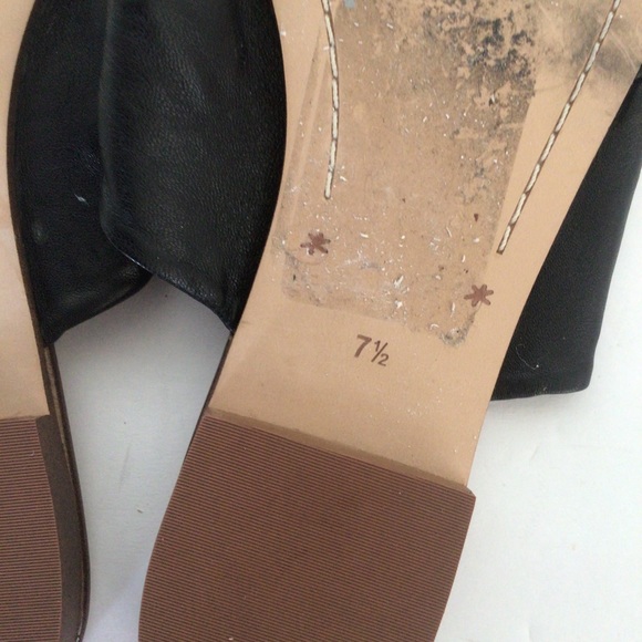 SPLENDID BLACK LEATHER DOUBLE KNOT FLAT SANDALS SIZE 7.5 - Picture 10 of 16